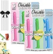 Chewable Breather Quit Smoking,Chewable Breath Sticks Containing Essential Oils,With Replacement Core,Can Be Taken Anywhere,Fresh Breaths Oral Fixation,Cool Breaths (2pc)