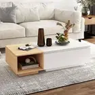 Detachable Coffee Table Bed Side Sofa Cabinet Wooden 2 Storage Drawers Living Ro
