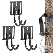 Gupcaqosjw Tree Stand Strap Bow Hanger Hook | 3X Metal Hunting Equipment Hooks - Tree Stand Bow Hooks for Gears Bow Quiver Backpack Tree Saddle