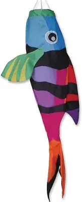 WINDSOCK--52" Sergeant Major Fish Sock, Diva, Spinner, by Premier Kites