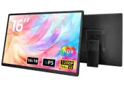 16" Portable Monitor for Laptop - 1200P FHD Laptop Screen Extender HDMI USB C...