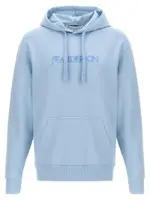 [J.W. Anderson] J. W. Anderson-Logo Embroidery Hoodie Felpe Celeste-Uomo M Blue