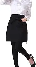 Waist Apron Waist Apron with 2 Pockets, Waiter Server Short Half Aprons for Women Men, Waitress Aprons - Cotton Short Apron for Kitchen Restaurant