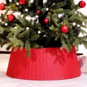 Christmas Tree Collar, 28.4" D Round Christmas Tree Base Cover, Plastic Ratta...
