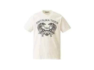 Onitsuka Tiger GRAPHIC TEE 2183B458 701 OFF WHITE Unisex T-Shirts 100% Cotton