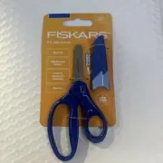Fiskars Blunt-tip Kids Scissors (5 in.) with Sheath Eraser Blue Safety Y6