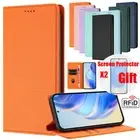 For iPhone 16 15 14 13 12 11 Case Wallet Leather Flip Cover + Screen Protector