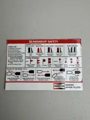 Vintage Champion Marine Spark Plugs 56850 Seamanship Safety Decal