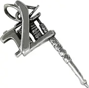 [AFP] Tattoo Machine Pendant, 925 Silver
