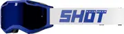 Shot Iris 2.0 Solid Motocross Goggles, white-blue for Men One Size White Blue