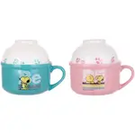 SNOOPY 史努比悅活湯碗二件組 SP-C053F-B/P 300ML+700ML 粉/藍 授權商品