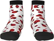 [JBYJBX] Ladybug Print Adult Socks Womens Mens Workout Thermal Cozy All-Season Gift Holiday Articles Use