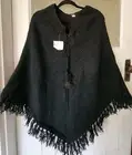 Ishka womens 100% wool poncho NWT