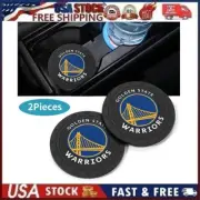 2 pk Golden State Warriors Car Cup Mat Car Drink Holder Insert Coaster Set S-1
