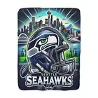 Seattle Seahawks Sherpa Fleece Blanket Soft Plush NFL Throw Home Décor Gift