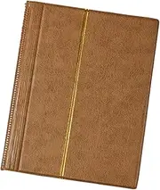 Stamp Albums High Protection Exquisite Craft Large Capacity Scratch-Proof ABS Stockbooks Pockets Black Page Transparent, Brown