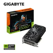 Gigabyte GeForce RTX 5060 Ti WINDFORCE OC 8G, 2587 MHz, CUDA 4608, 28 Gbps, GDDR7, 128 bit, PCI-E 5.0, PSU 650W, DisplayPort 2.1b *3 HDMI 2.1b *1 GV-N506TWF2OC-8GD 1.0
