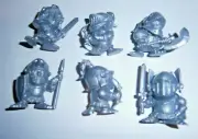 6x Fantasy Knight Chibi Figures - TEHNOLOG **NEW**