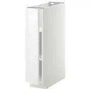METOD base cabinet with shelves, white/Ringhult white, 20x60x80 cm