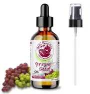 Organic Pure Grape Seed Oil - 2oz | Premium Cold-Pressed Oil for Skin, Hair & Co