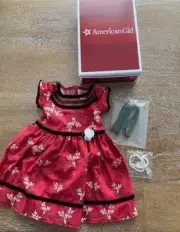 American Girl Doll Cecile's Special Dress, Ribbons, Necklace NEW in BOX RETIRED