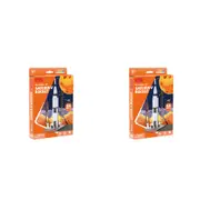 2x 24pc CubicFun Saturn V Rocket 3D Puzzle Childrens Interactive Building Toy