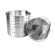 ALSKBK003 Steamer Basket, fits 20 Quart ALSKSP004, Perforated, Lift Pail Hand...