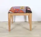 Kilim cover Wood Ottoman Stool ,Upholstery Ottoman Stool Bench Furnitures