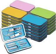 Manicure Set Bulk, Nail Clippers Kit Stainless Steel Fingernail Clippers Set, Sturdy Nail Tip Cutter Trimmers Professional Grooming Toenail Clippers Personal Pedicure Gift (Multiple Sizes 48 Pack)