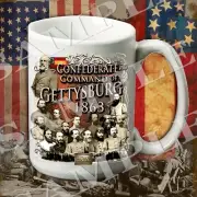 Confederate Gettysburg Commanders 15-ounce Civil War themed coffee mug/cup