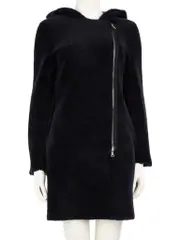 Brown & Navy Lamb Shearling Reversible Coat