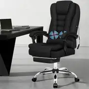 ALFORDSON Massage Office Chair Executive Fabric Seat Gaming Computer Racer