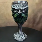 Man of the Forest Greenman Fantasy Goblet - 8 oz - Design Toscano NEW!