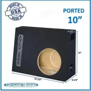 10" Single Vented Ported Sub Box Subwoofer Enclosure Speaker Box Ground Shaker