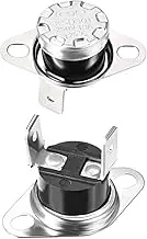 sourcing map KSD301 Thermostat 125°C/257°F 10A N.C Adjust Snap Disc Temperature Switch for Microwave,Oven,Coffee Maker 2pcs