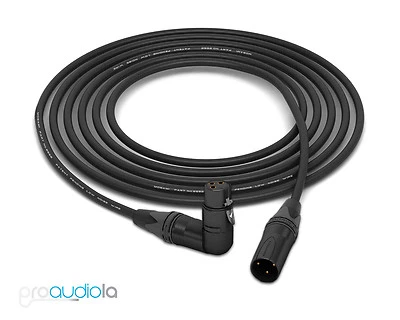 Mogami 2552 Cable | Neutrik Gold Straight XLR-M to 90º XLR-F | 25 Feet 25 ft.