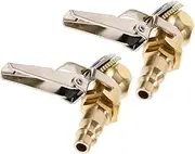 JECOMPRIS 2pcs Tire Air Chuck Quick Connect Valve with Clip Durable Locking Chuck for Effortless Tire Inflation Compatible with Various Vehicle Models Prevents Air Leakage