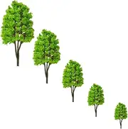 10pcs Small Tree Model Sand Table Decoration Mini Trees Simulation Small Tree Decorations Mini Model Tree Tabletop Tree Model Trees Miniature Leaves Green Plastic