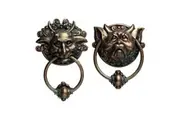 Labyrinth Door Knockers Pair 1:6 Scale Replica Home Decor/Display