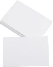 SOFPLATE Pack of 50 Blank Index Cards, White Cardboard, Heavy Thick, Rectangular, Double-Sided, Unlined Greeting Card Paper for Printing, Learning, Writing, Postcards, Menus, Wedding Invitations