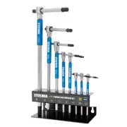Steelman 8-PC Sliding T-Handle Metric Hex Key Set with Grip Sleeves, 42600
