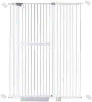riin Extra Tall 150cm Pet Security Gate Metal Safety Guard Tension Pressure Mounted for Dog Cat Kitten Adjustable Width Range 108-114cm Largest Gap Between Bars 42mm Model A3