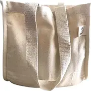 [DEIDAA] Stubbie Bag - Canvas Bag - Stylish Tote Bag For Women - Made of High-Quality Cotton Material Featured With A Mini Pocket And With 6 Inner Pockets - Reusable Organic Bag With Twill Handles