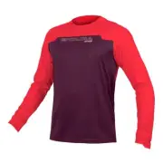 Shirt Long-Sleeved mt500 Burner L/S Jersey Aubergine Endura Cycling/Purple