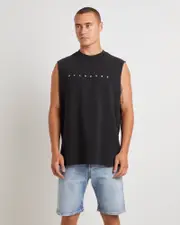 Kerning Muscle Tee in Black