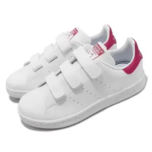 adidas 童鞋 Stan Smith CF C 中童鞋 白 粉紅 史密斯 魔鬼氈 小白鞋 基本款 愛迪達 FX7540