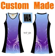 Custom Sublimated A-line Team Netball Dresses & Velcro Bibs Women Sportswear 117