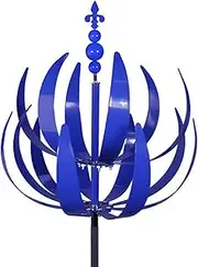 Patio Art Spinner - Wind Powered Yard Decor | Flower Shape Wind Spinner, Flower Shape Wind Spinner, Large Metal Wind Sculptures with Stake,Outdoor Yard Art, Garden Windmill Decoration