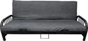 Full Black Denim Futon Cover, Mattress Slipcovers, Bed Encasement Protector