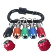 5PCS Keychain 1/4 Hex Shank Screwdriver Drill Bits Holder Extension Bar Drill